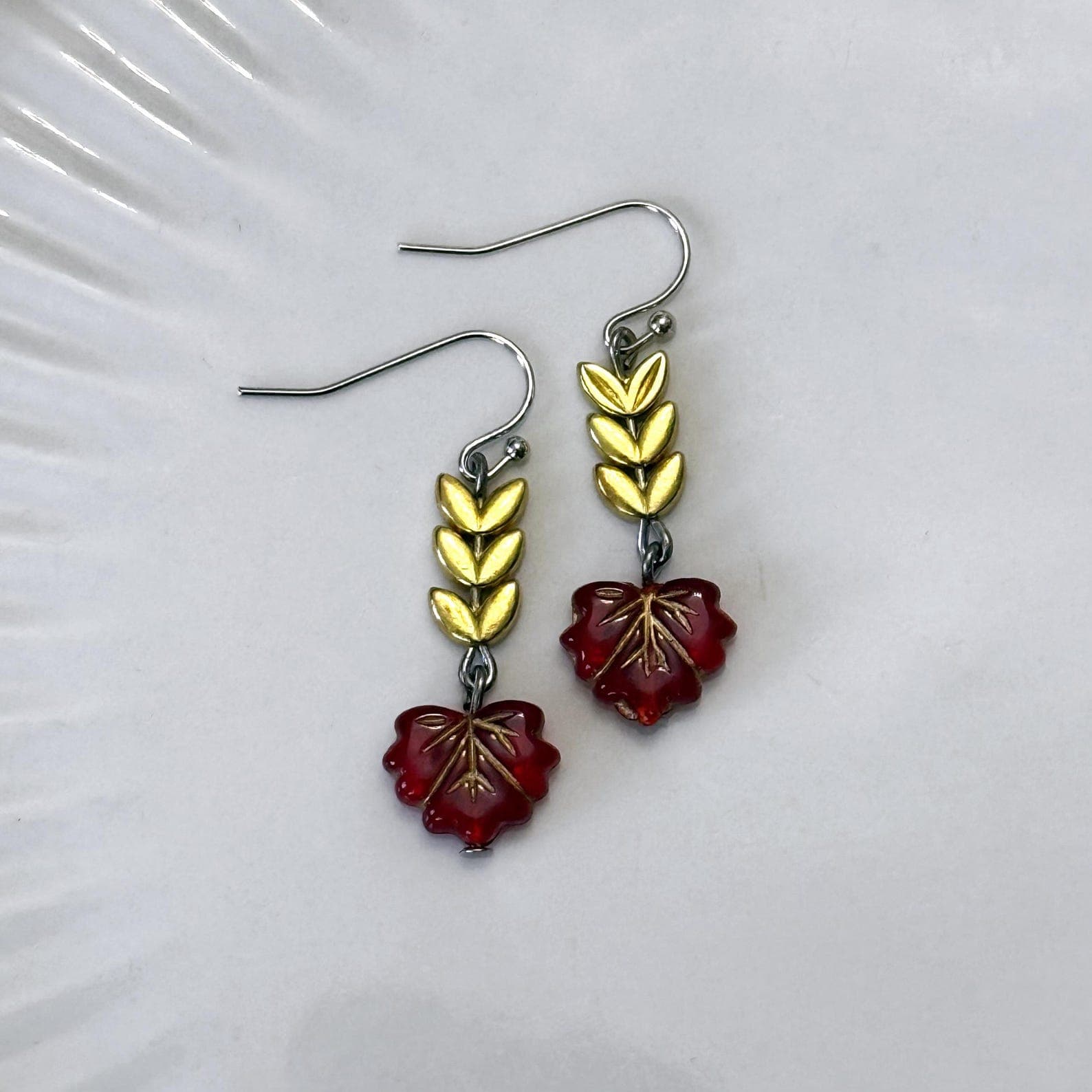 Golden Harvest Leaf Dangle
