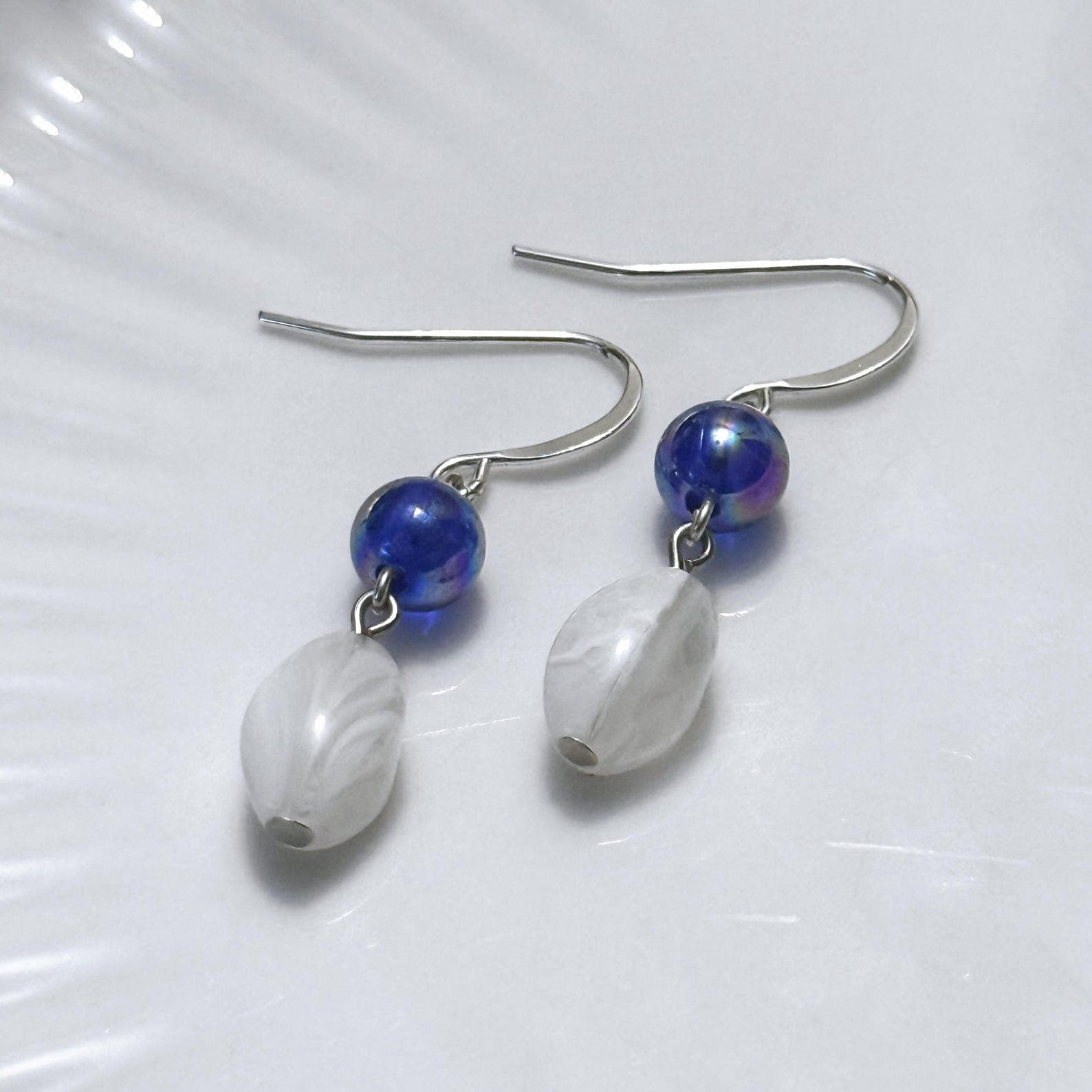 Cobalt & Cotton Dangle