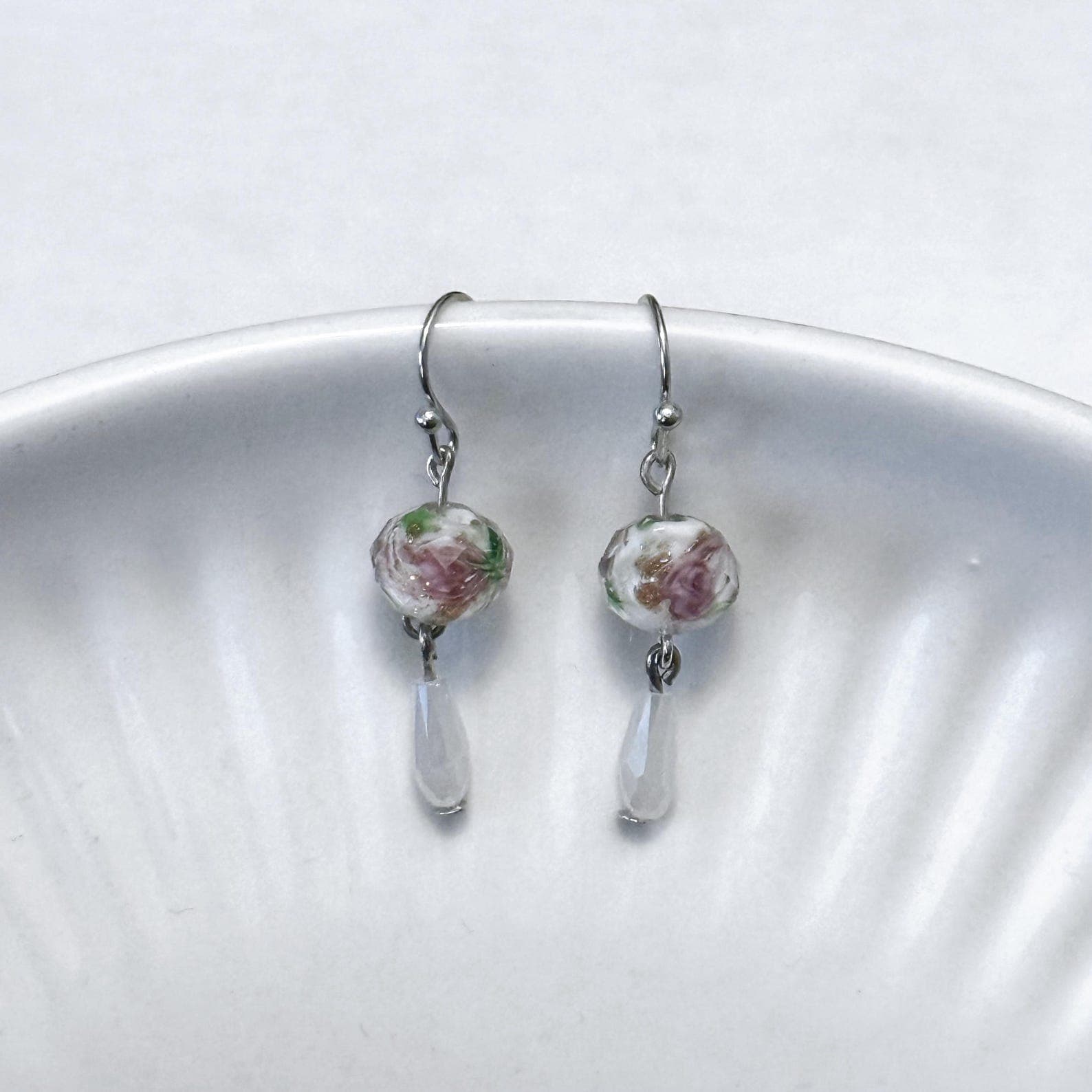 White Pastel Bloom Dangle